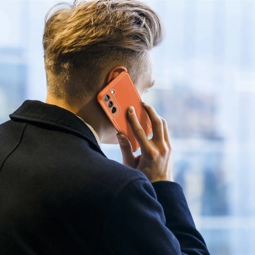 Dux Ducis Yolo elegante Hülle aus ökologischem Leder für Samsung Galaxy S22 (S22 Plus) orange