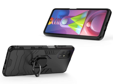 Alogy Stand Ring Armor Hülle für Samsung Galaxy M51 schwarz