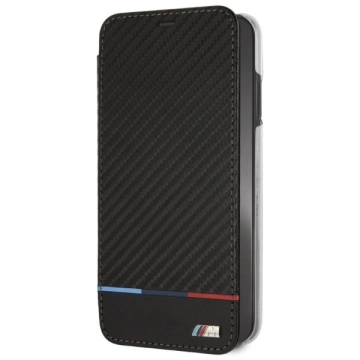 Etui ochronne na telefon BMW BMTRBKI65PUCARTCBK do Apple iPhone Xs Max book czarny/black Carbon Tricolor Stripe