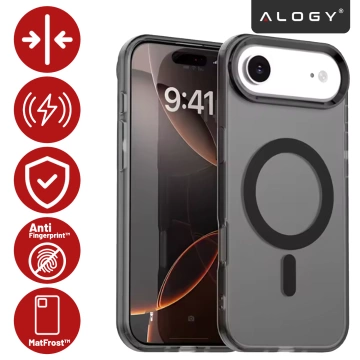 Etui do Apple iPhone 17 Air – matowa obudowa do MagSafe z ochroną obiektywu, smukłe i odporne na zarysowania, idealne dopasowanie – Alogy Skinny MatteCase™ Czarne