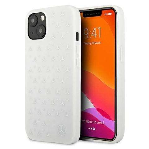 Etui Mercedes MEHCP13SESPWH do iPhone 13 mini 5,4" hardcase Silver Stars Pattern