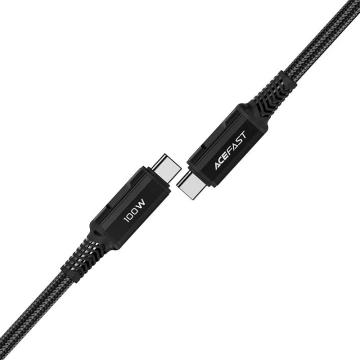 Acefast kabel USB Typ C - USB Typ C 2m, 100W (20V/5A) czarny (C4-03 Black)