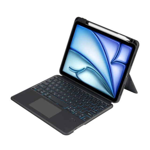 Etui Scmag Pen Keyboard für Apple iPad Air 10.9 4 / 5 / 2020-2022 / 11 6 / 2024 Schwarz