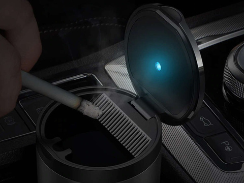 Baseus Autoaschenbecher mit LED Schwarz