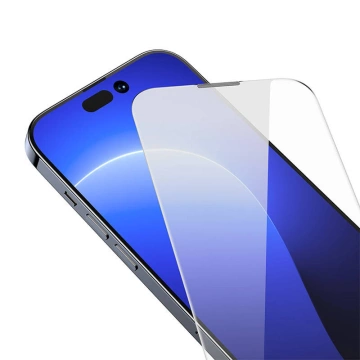 Gehärtetes Glas mit Anti-Staub-Beschichtung 0,3 mm Baseus Crystal für iPhone 14 Pro (2 Stück)