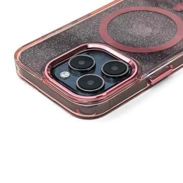 Etui Wozinsky Glitter MagSafe do Samsung Galaxy S24 FE Różowe Brokat