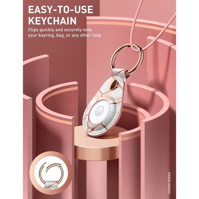 Brelok etui Supcase Cosmo do Apple AirTag Marble