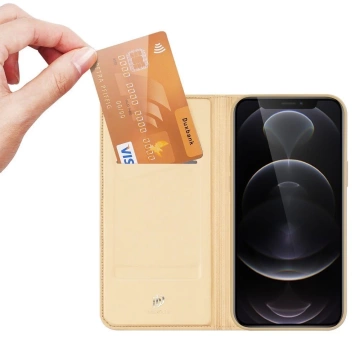 Dux Ducis Skin Pro Holster Flip Cover für iPhone 13 Pro gold