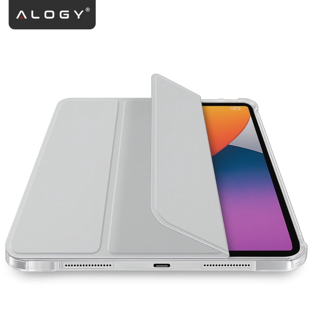 Etui do Apple iPad 11gen. 11" 2025 / 10gen. 10.9" 2022 Ochronne Hybrydowe z Miejscem na Rysik, Składana Okładka, Funkcja Podstawki, Alogy HybridBook™ Case – Szare