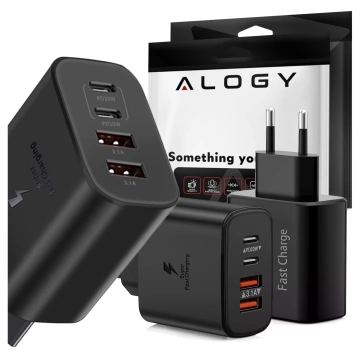 HUB-Splitter Alogy-Adapter für Computer-Laptop mit USB-C auf 3x USB-A 2.0 1x USB-A 3.0 Grau