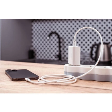 Kabel USB-C auf Lightning 1m Forcell MFi Apple PD 30W CarPlay Weiß