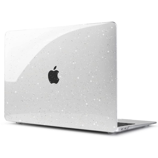 Alogy Hard Case Cover für Apple MacBook Air 13 M1 2020 Glitter Clear Screen Protector Keyboard Overlay Slider Case