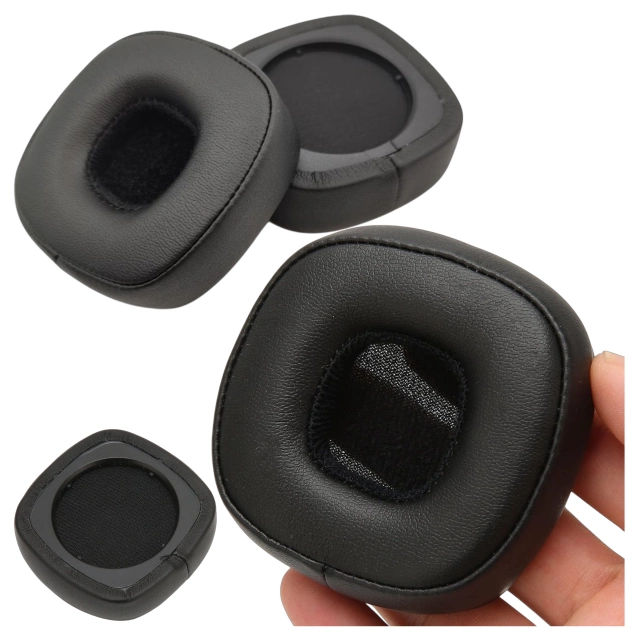Nauszniki 2x wymienne pady gąbki do słuchawek do MARSHALL MAJOR IV 4 / BLUETOOTH Czarne + urządzenie do demontażu