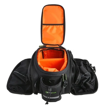 Rockbros A6-03BK Fahrradtasche für Kofferraum 35 l mit ausklappbaren Taschen – Schwarz