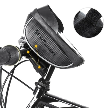 Wozinsky Fahrradlenkertasche mit Handyhülle 1 l schwarz (WBB16BK)