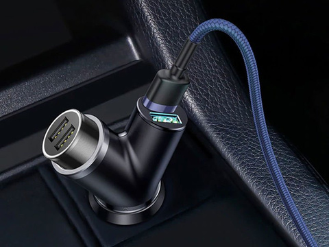 Baseus Y 3.4A Autoladegerät, 2x USB Zigarettenanzünderanschluss