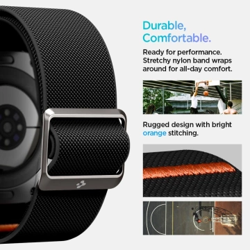 Pasek Spigen Fit Lite Samsung Galaxy Watch Ultra (47 mm) Schwarz