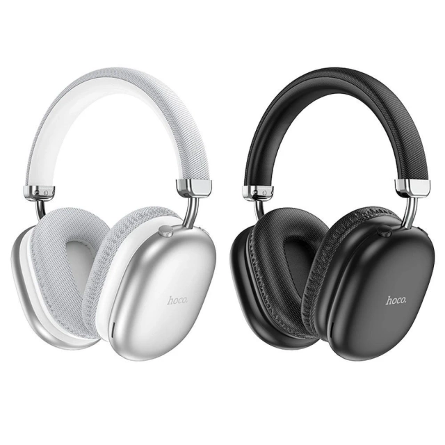HOCO Słuchawki Bezprzewodowe Bluetooth W35 Max Srebrne