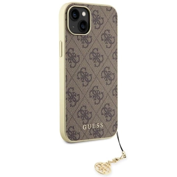 Etui Guess GUHCP15MGF4GBR do iPhone 15 Plus 6.7" hardcase 4G Charms Collection brązowy/brown