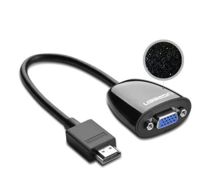 UGREEN Kabel Kabeladapter unidirektionaler Adapter von HDMI (männlich) auf VGA (weiblich) FHD schwarz (MM105 40253)