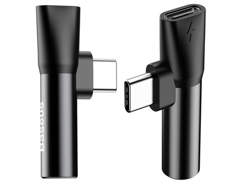 Baseus USB-C auf Audio Mini Jack 3,5 mm USB-C Adapter L41 Schwarz