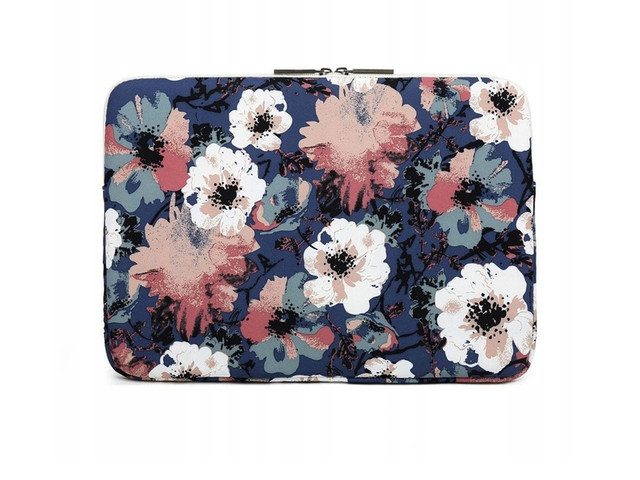 Canvas Pouch Laptoptasche 15 für MacBook Air / Pro White Rose