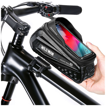 Fahrradtasche Wildman Front Frame Bicycle Bag ES10X Lenkerhalter für Telefon 1,2l Schwarz