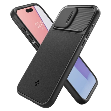 Hülle Spigen Optics Armor Mag Mag Safe für Apple iPhone 15 Pro Schwarz