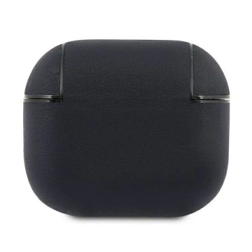 Schutzhülle für BMW Kopfhörer für AirPods 3 Cover marineblau/navy Geniune Leather Silver Logo