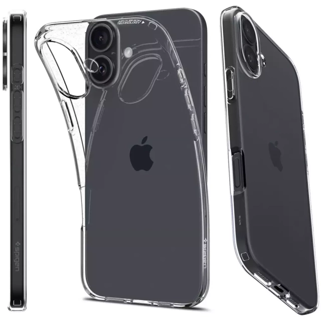 Etui + Szkło do iPhone 16 Spigen Liquid Crystal obudowa ochronna case na telefon Crystal Clear