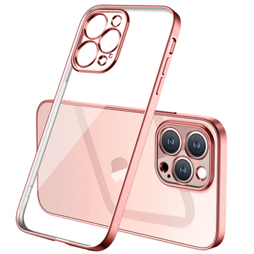 Alogy TPU Luxury Case mit Kameraschutz für Apple iPhone 12 Pro Rosa Klarglas