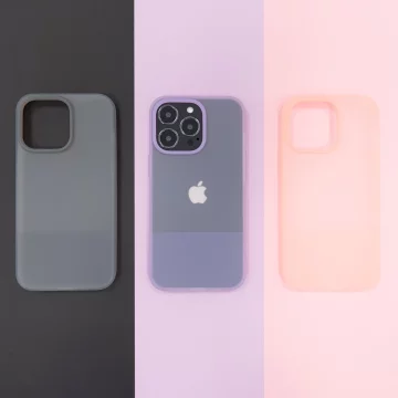 Kingxbar Plain Series Hülle für iPhone 13 Silikonhülle lila