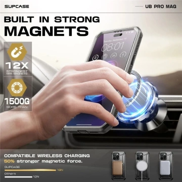 Etui Supcase UB Pro Mag für MagSafe für iPhone 16 Pro Max Schwarz