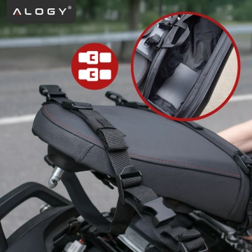 Motorrad-Satteltasche 38–58 l – Tasche, Seitenkoffer, Soziustasche, wasserdicht, robustes Material, verstellbar für Motorräder – Alogy RoadPack™ Schwarz
