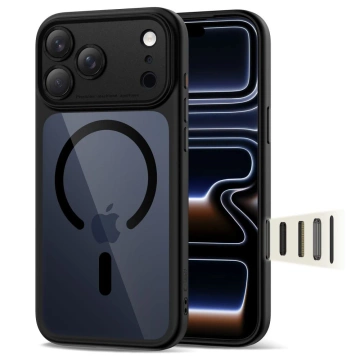 Etui Ochronne do iPhone 17 Pro Max Tech-Protect MagPeak MagSafe CC Black/Clear