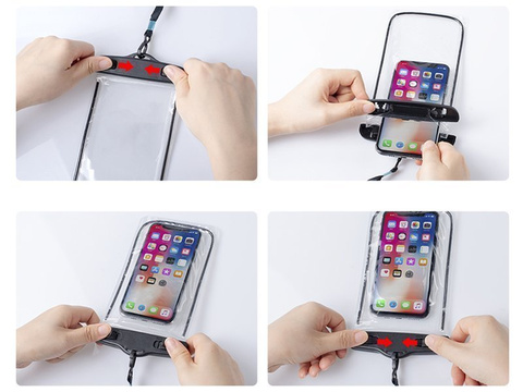 Wasserdichtes Gehäuse Alogy wasserdichtes Universal-IPX8 bis 6,5 "Schwarz