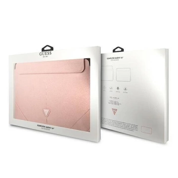 Guess Sleeve GUCS16PSATLP 16 "rosa / rosa Saffiano Triangle Logo