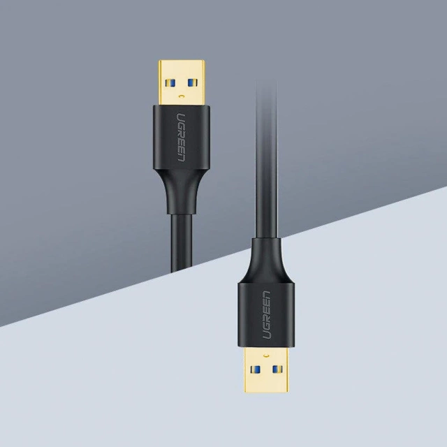 Kabel UGREEN przewód USB - USB (męski - USB 3.2 Gen 1) 1 m czarny (US128 10370)
