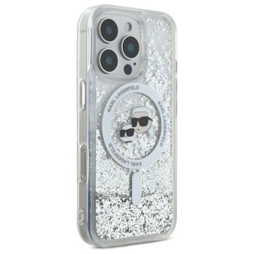 Etui Karl Lagerfeld für iPhone 16 Pro Max 6.9" Magsafe Hardcase Transparent Liquid Glitter Karl