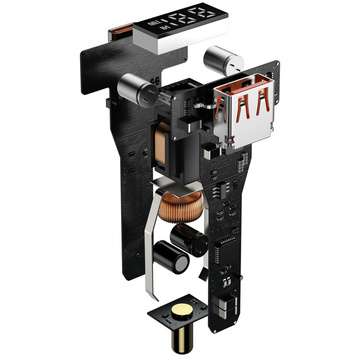 Baseus Superme schnelles Autoladegerät USB USB Typ C 100W PPS QC PD Schwarz
