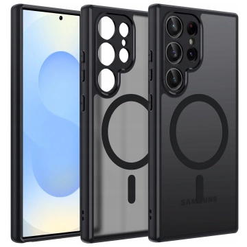 Samsung Galaxy S25 Ultra Hülle Alogy Matte HybridMag™️ MagSafe Hülle Matt Schwarz