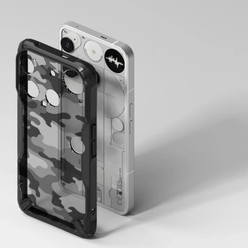 Etui Ringke Fusion X Camo Black do Nothing Phone 3, pancerne