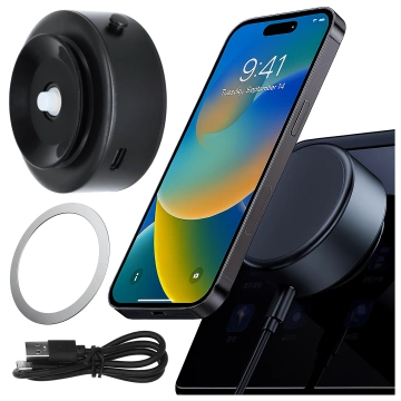 Magnetische Autohalterung für Magsafe mit Saugnapf, 360° drehbar, für Windschutzscheibe/Bildschirm/Display/Spiegel/iPhone