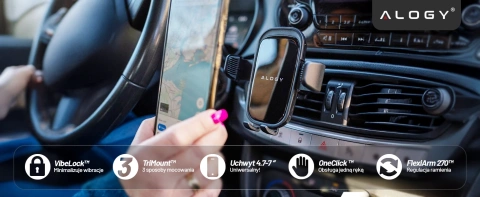 Autotelefonhalter, Fenster, Kühlergrill, Cockpit, Armaturenbrett, Auto, Auto, für 7-Zoll-Telefon Alogy 3in1 Schwarz