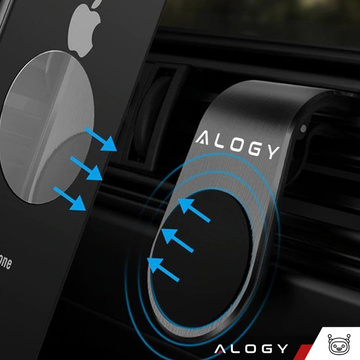 Magnetische Alogie-Autohalterung für den Kühlergrill schwarz