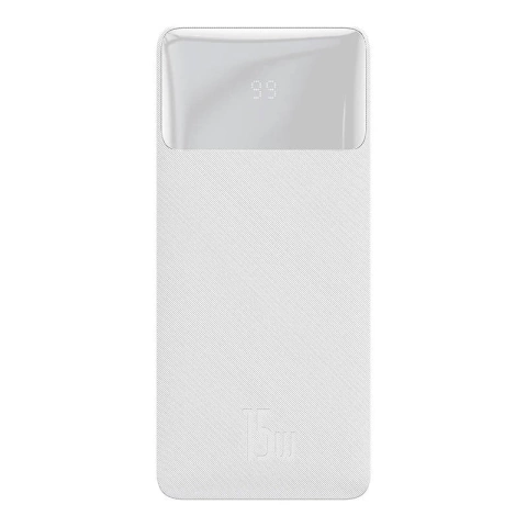 Baseus Bipow 20000mAh Powerbank, 2xUSB, USB-C, 15W (weiß)
