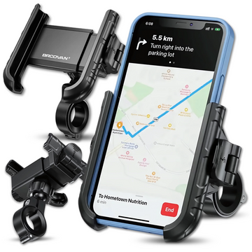 KEWIG M11B Motorradhalterung für Telefon mit QC 3.0 15W Qi-Ladegerät Schwarz