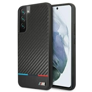 Etui Hardcase BMW BMHCS22MPUCARTCBK für Galaxy S22 S906 M Collection Triangles schwarz/czarny