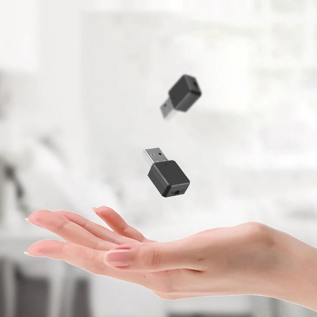 Adapter odbiornik Bluetooth 5.1 Alogy 2w1 AUX - Sygnał bezprzewodowy Dwustronny USB-A Czarny