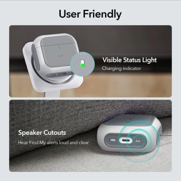 Schutzhülle für ESR Orbit Halolock MagSafe Apple AirPods 4 White Kopfhörer